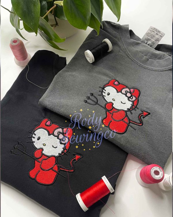 Kitty Devil – Emboroidered Sweatshirt