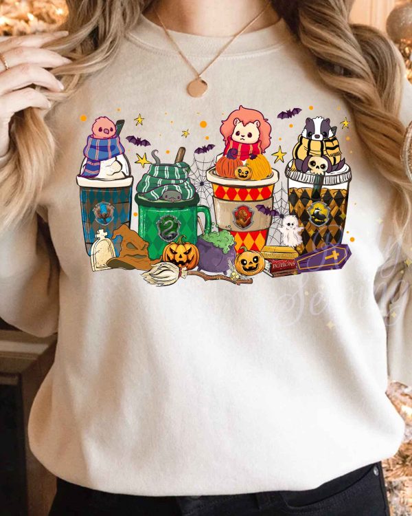 Harry Potter Animals Coffee Cups Halloween – Sweatshirt