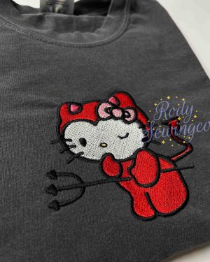 Kitty Devil – Emboroidered Sweatshirt