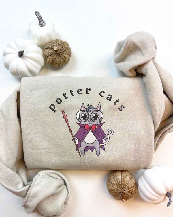 Potter Cat – Emboroidered Sweatshirt