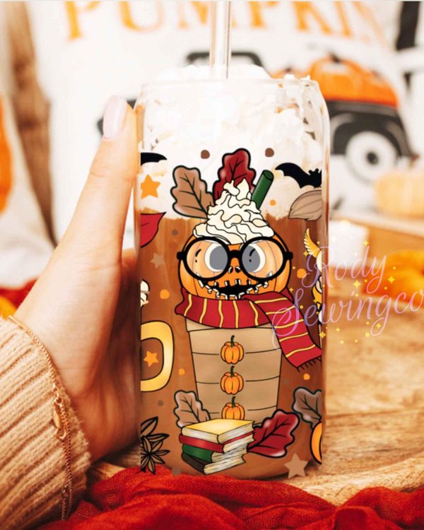 Fall Harry Potter Coffee – 16oz Libbey Glass Can with Bamboo Lid