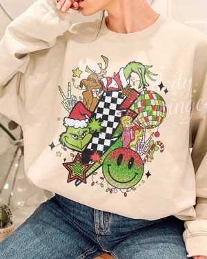 Grinch Retro Ball – Sweatshirt