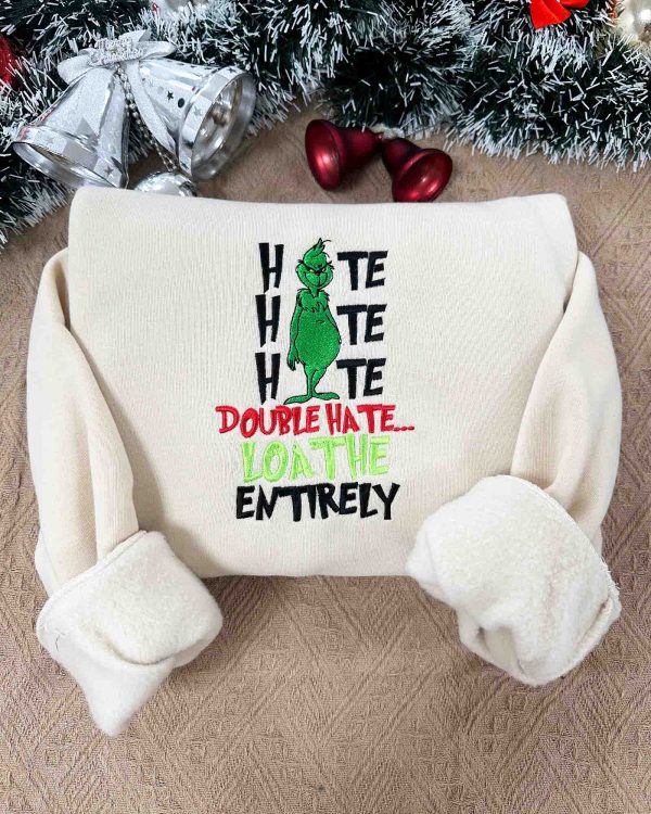 Hate Hate Hate Christmas – Emboroidered Sweatshirt