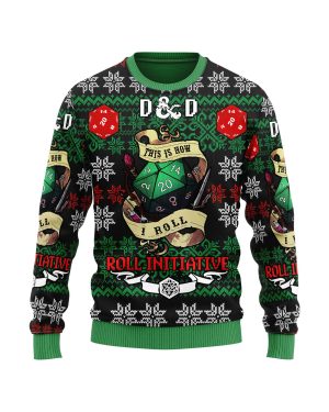D&D This is how i roll – Ugly christmas sweatshirt
