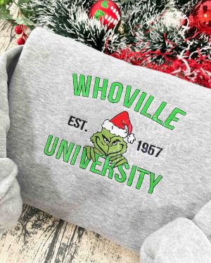 Whoville Grinch Christmas – Emboroidered Sweatshirt