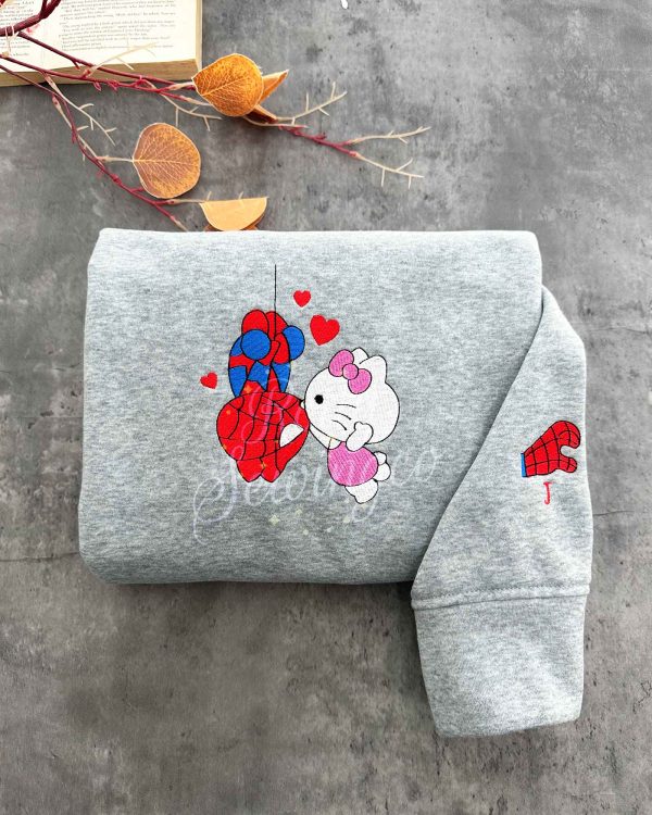 Spiderman and Gwen Kitty Version – Emboroidered Sweatshirt