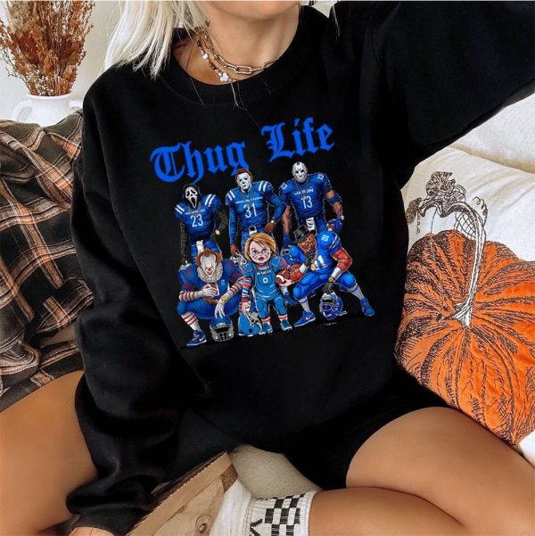 Horror Friends Thug Life Foolball Halloween Shirt – Sweatshirts