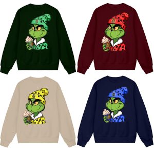 Grinch X Hogwarts house Halloween Shirts – Sweatshirt – Hoodie