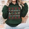 Women Right Check Your Privilege Christmas Sweatshirt - Hoodie - Image 4