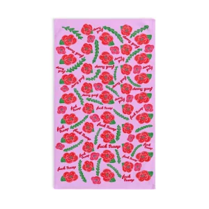 Subtle Red Poppies on Pink Hand Towel Trump Gift