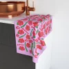 Subtle Red Poppies on Pink Hand Towel Trump Gift - Image 3