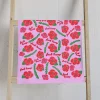 Subtle Red Poppies on Pink Hand Towel Trump Gift - Image 4