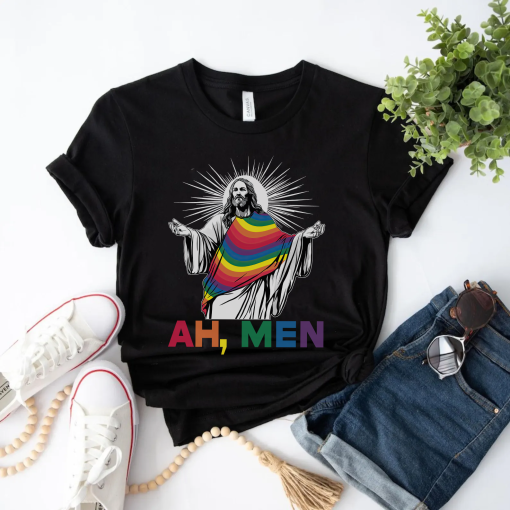 Ah, Men LGBTQ Pride Shirt - Image 2