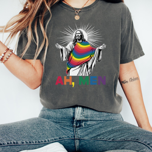 Ah, Men LGBTQ Pride Shirt - Image 3
