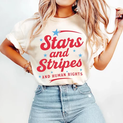 Star And Stripe And Women Right Shirt - Image 4