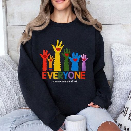 Everyone Is Welcome On Our Street Shirt - Image 3