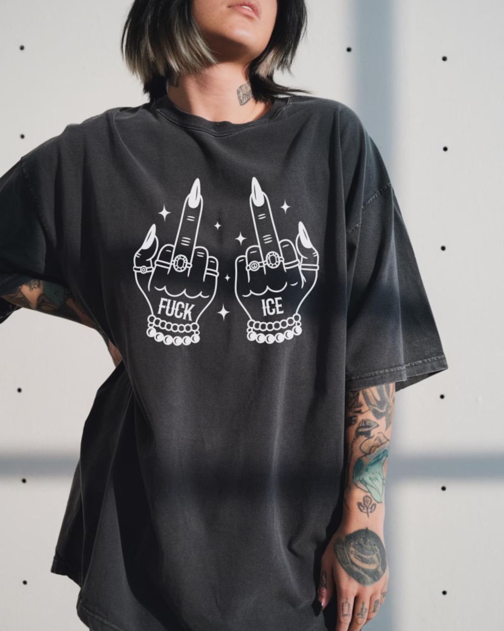 F*ck ICE Protest Graphic Shirt - Image 3