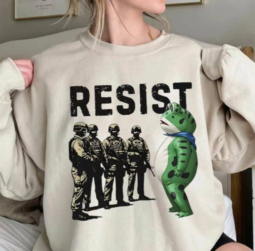 Resist Portland Frog Activist Shirt - Image 3