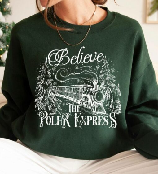 Believe The Polar Express Christmas Shirt - Image 3