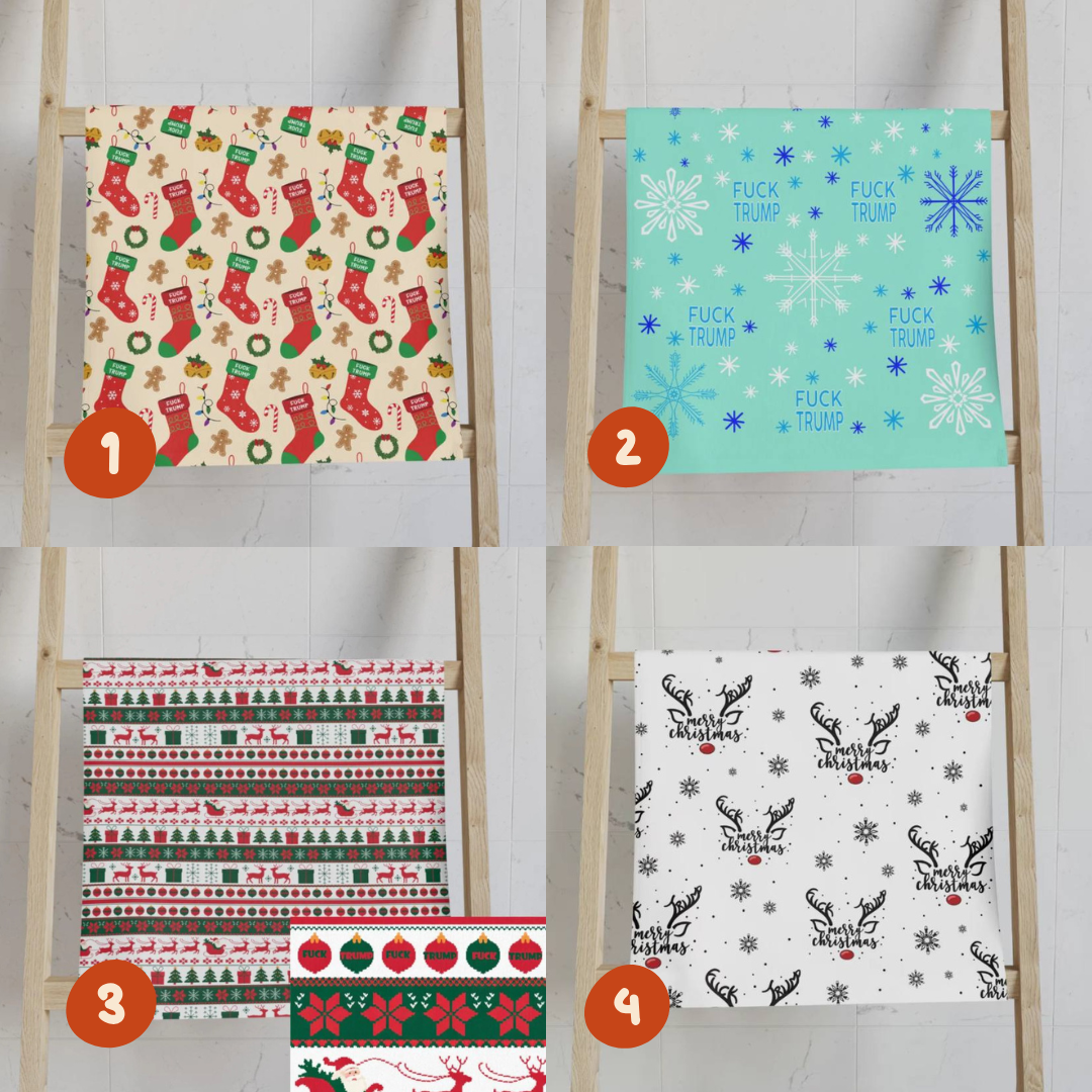 Fck Trump Christmas Hand Towel Full Collection