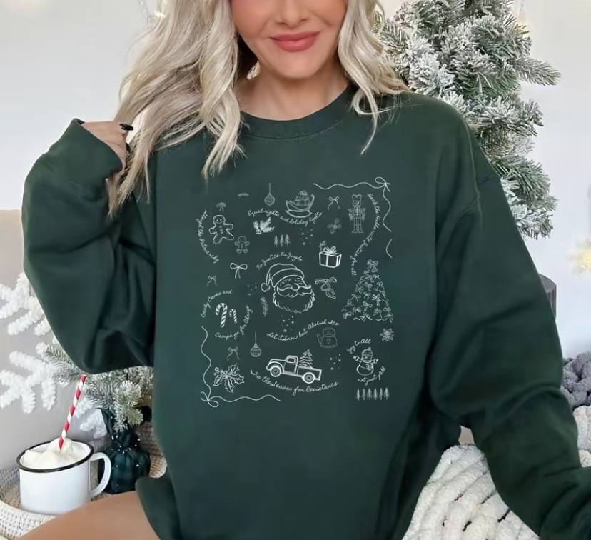 Doodle Subtle Anti Trump Christmas Unisex Shirt - Image 3