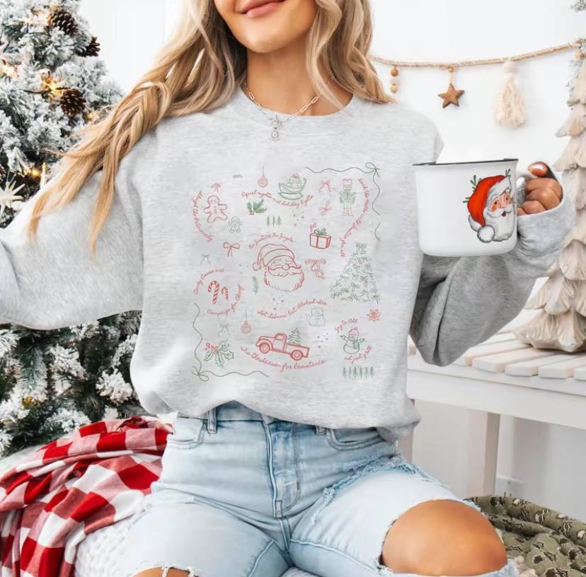 Doodle Subtle Anti Trump Christmas Unisex Shirt - Image 2