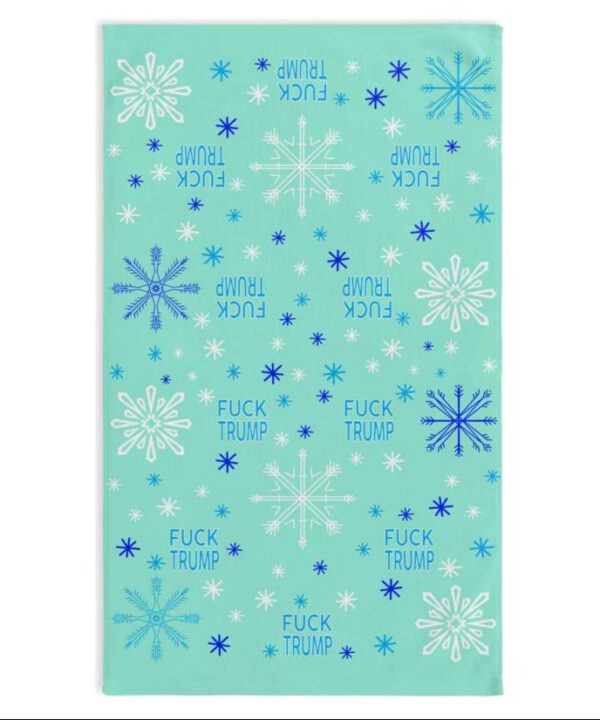 Snow F*ck Trump Christmas Hand Towel
