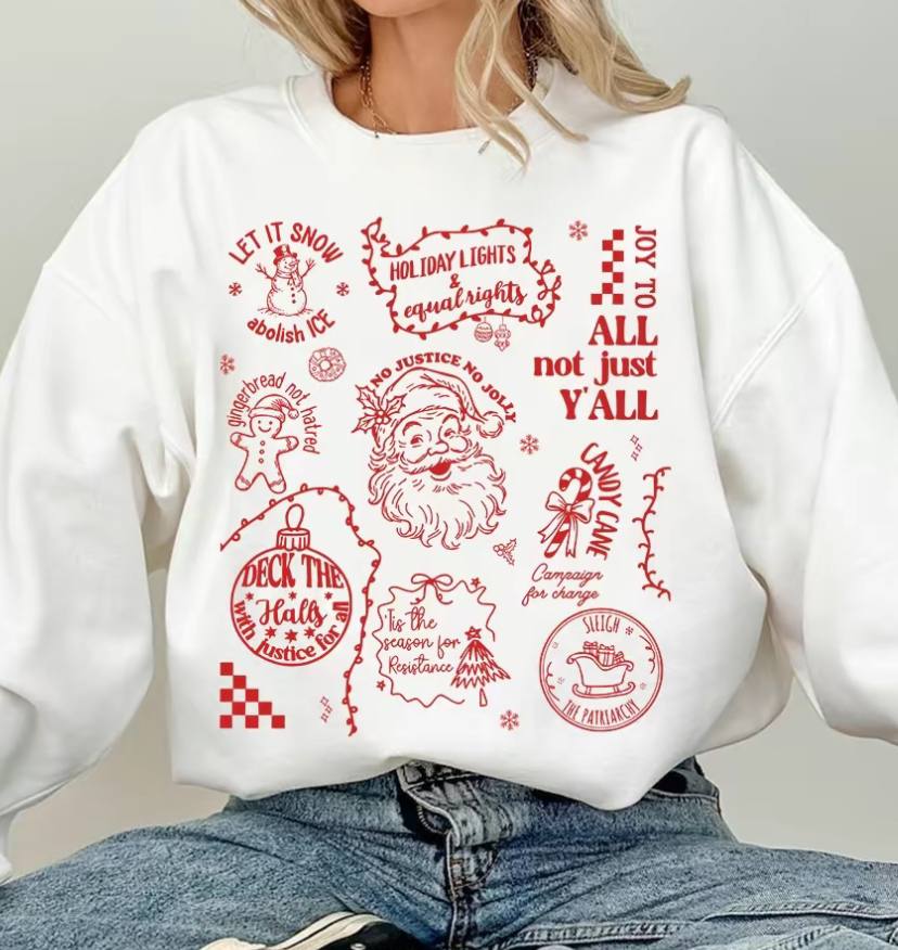 Doodle Christmas Liberal Values Unisex Shirt