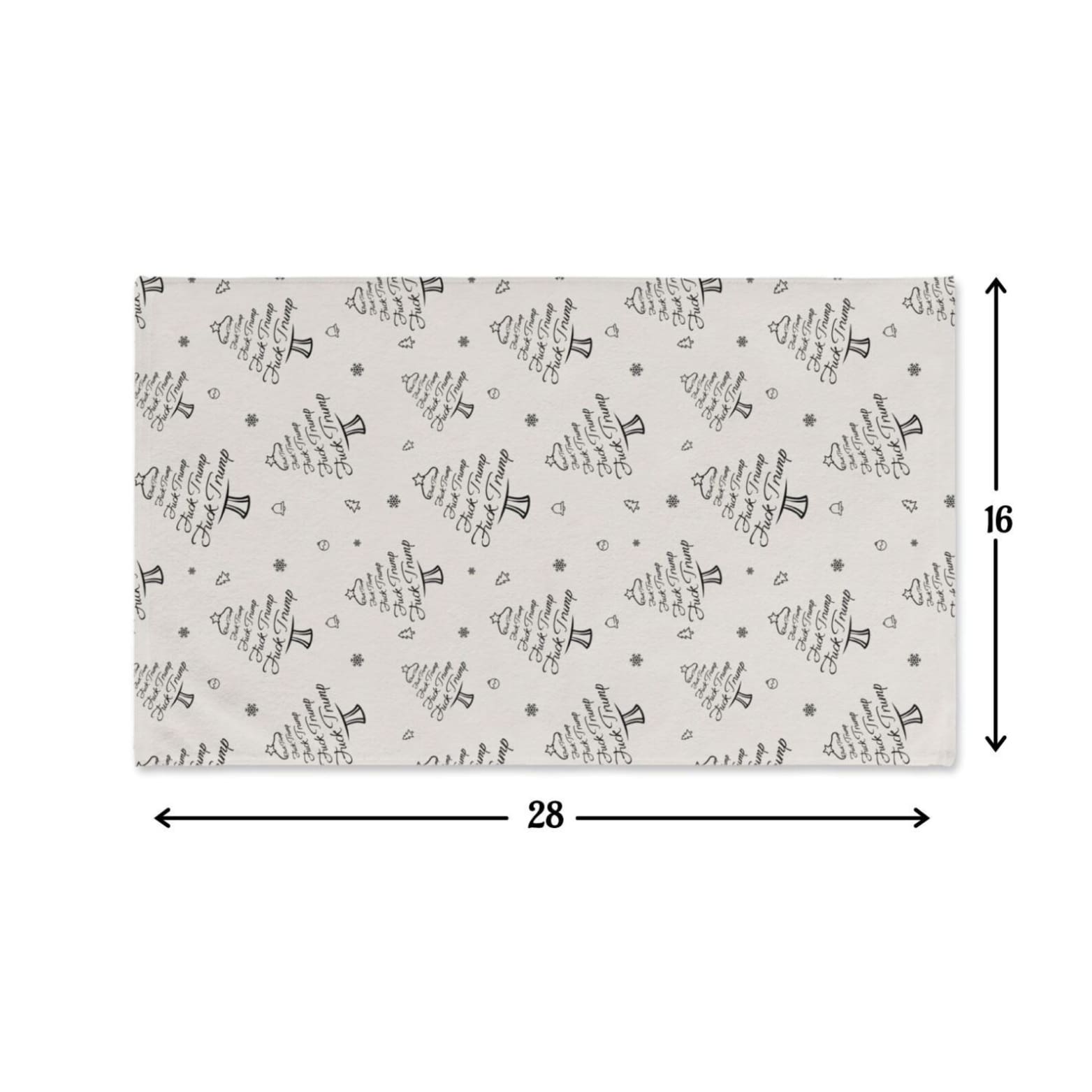 Subtle F*ck Trump Christmas Hand Towel - Image 3