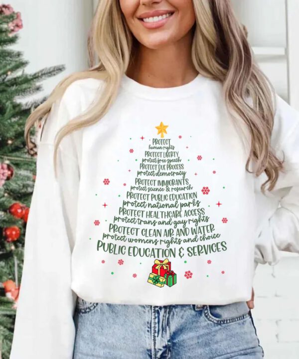 Protect Democracy Christmas Tree Shirt