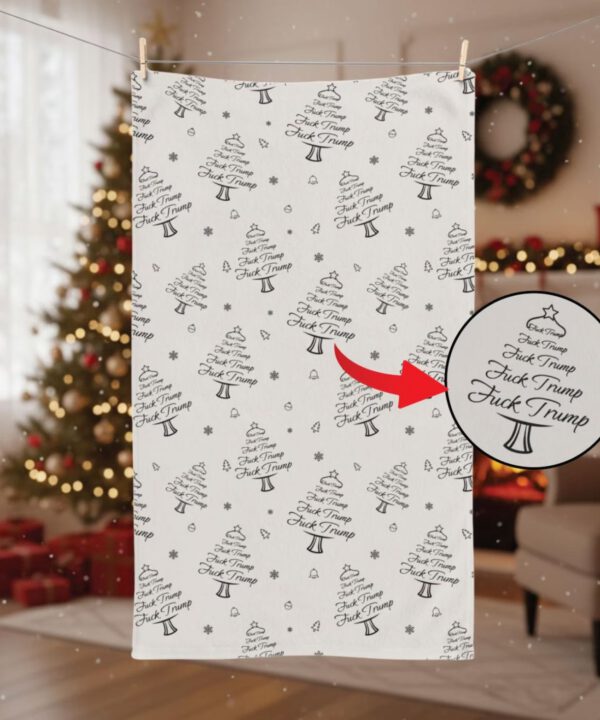 Subtle F*ck Trump Christmas Hand Towel