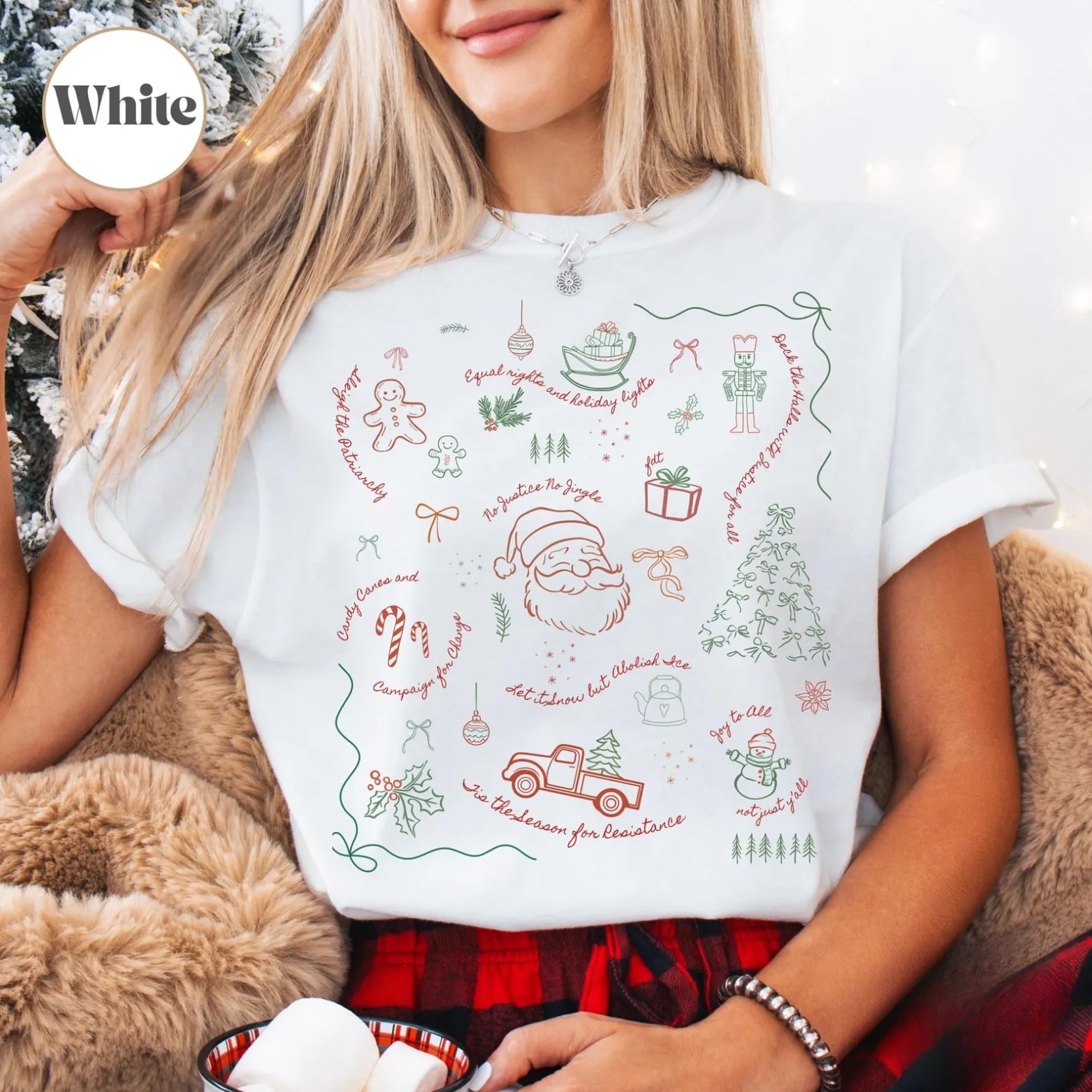 Doodle Subtle Anti Trump Christmas Unisex Shirt