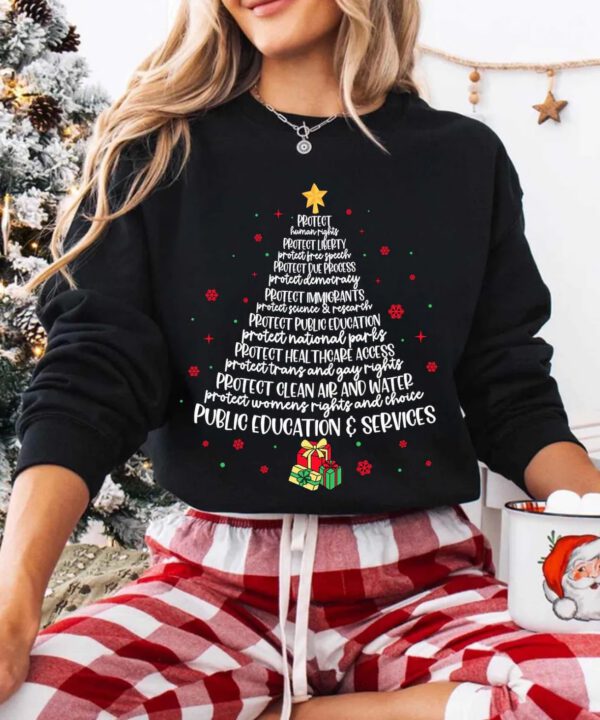 Protect Democracy Christmas Tree Shirt