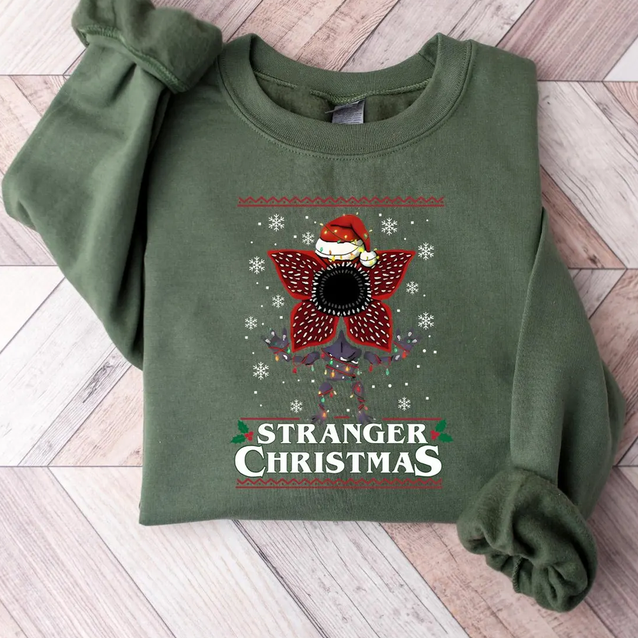 Stranger Christmas Merry Upside Down Unisex Shirt