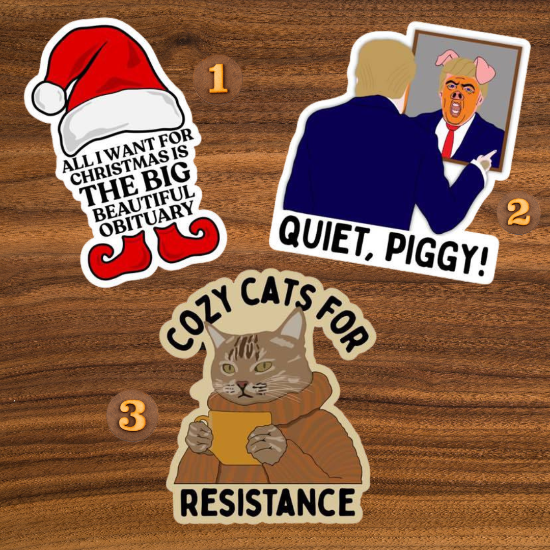 Anti Trump Resistance Christmas Sticker