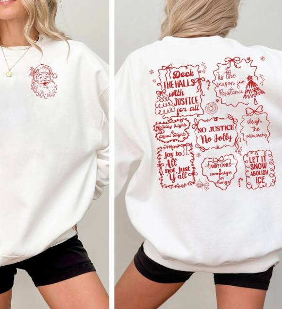 Coquette Doodle Christmas Unisex Shirt