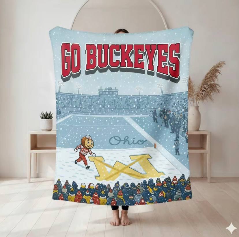 Ohioo State Buckeye Blanket