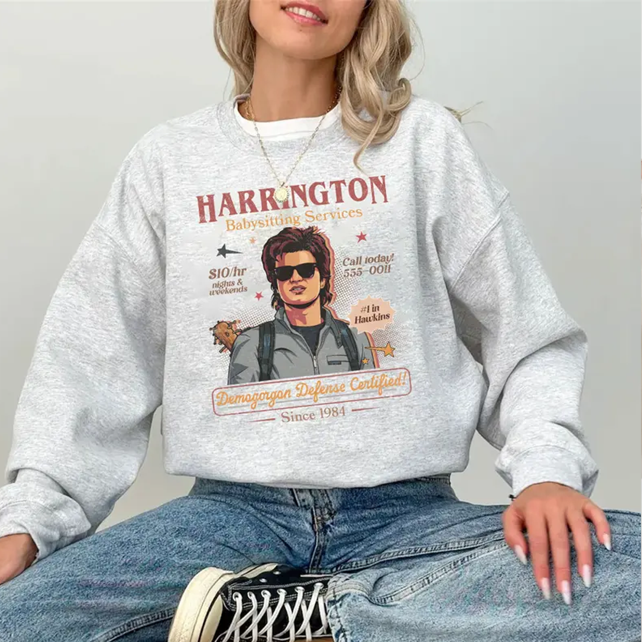 Retro Babysitter Harrington ST Unisex Shirt - Image 3