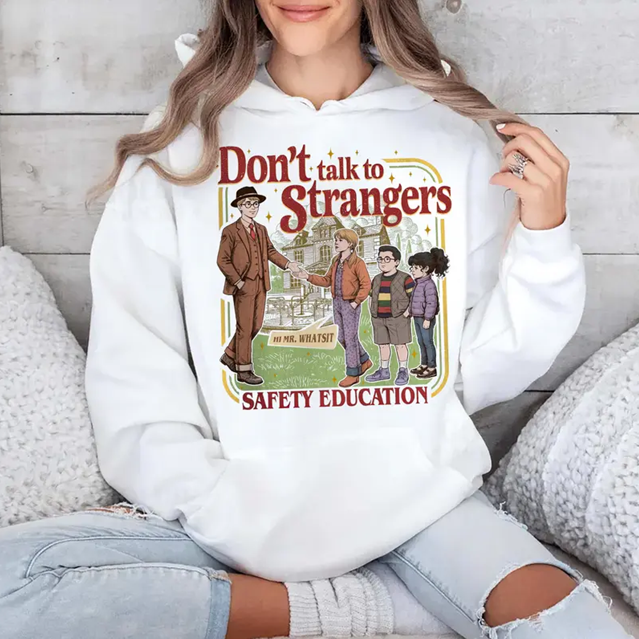 Vintage Don't Talk To Strangers Unisex Shirt - Image 3