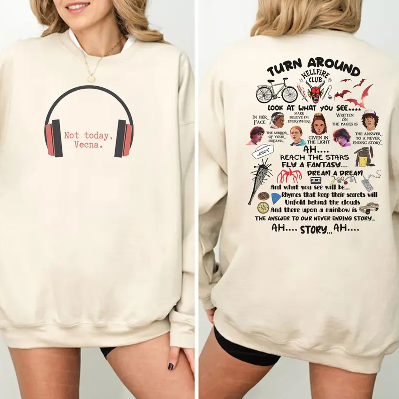 Funny Not Today Vecna Never Ending Story Unisex Shirt - Image 3