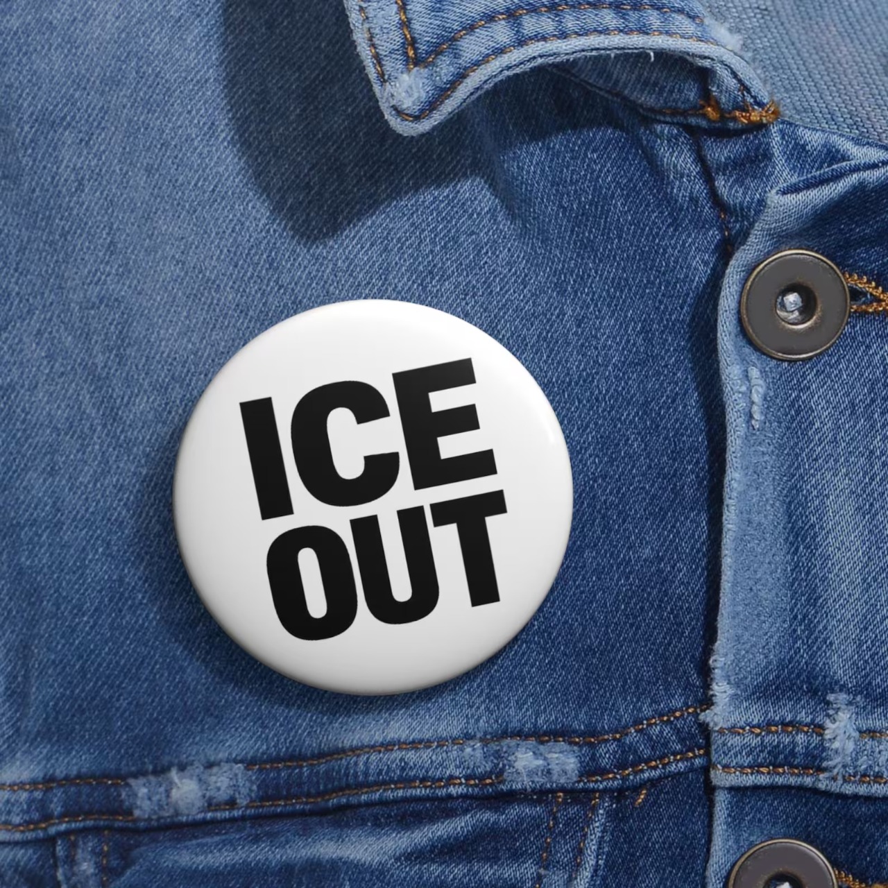 ICE OUT Protest Pin Fuck Ice Button