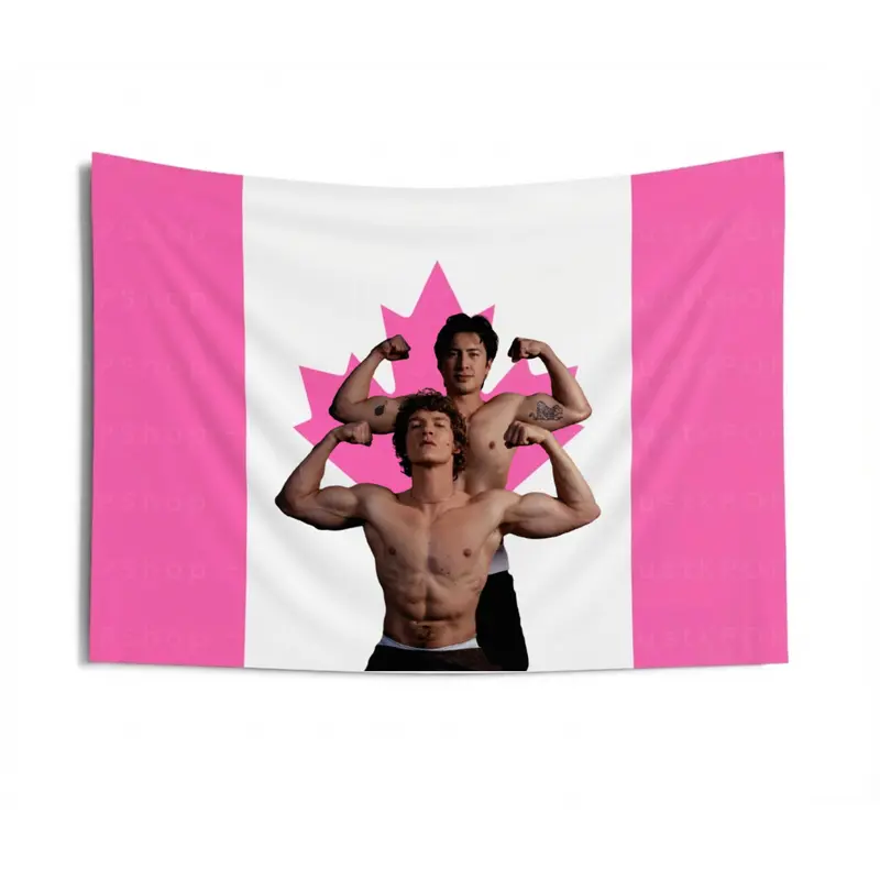 Vintage HT Hollanov Tapestry Canada Flag