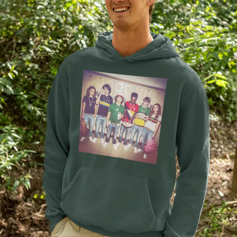 Stranger Gang The Upside Down Hood Hawkins Gang Shirt - Image 3