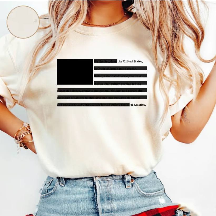 Epstein files America Flag Redacted Shirt