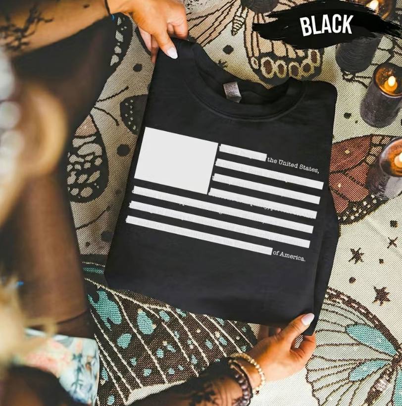 Epstein files America Flag Redacted Unisex Shirt