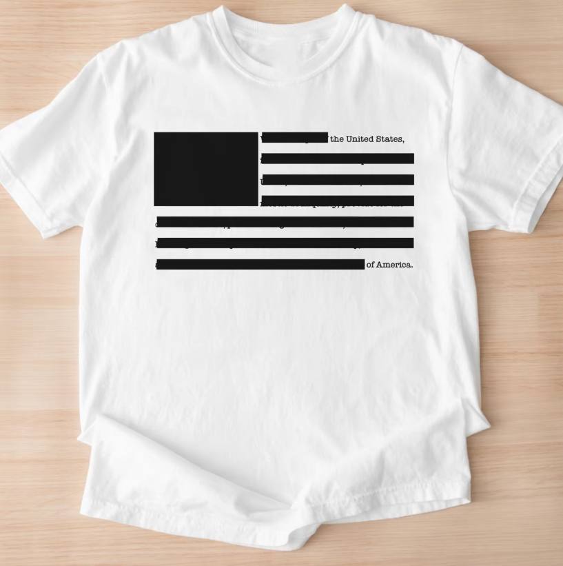 Epstein files America Flag Redacted Unisex Shirt