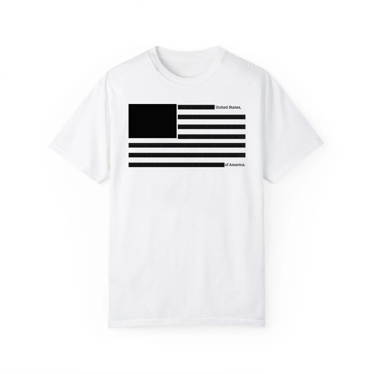 Epstein files America Flag Redacted Unisex Shirt