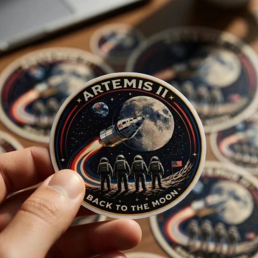 Copy Moon Copy Bracelet Copy Moon Joy Atemis II NASA Sticker