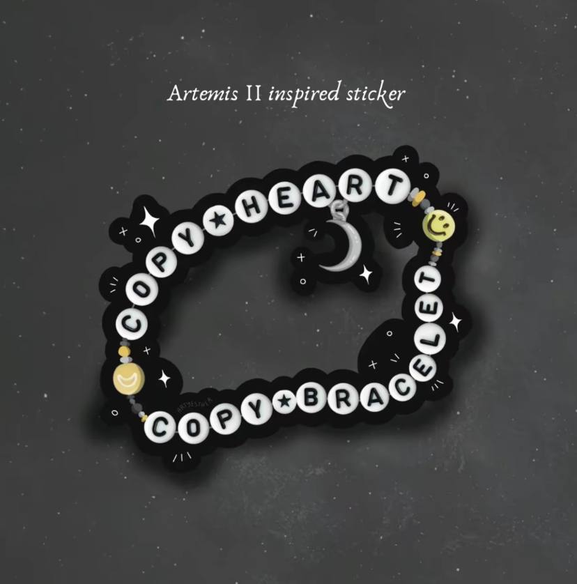 Copy Moon Copy Bracelet Copy Moon Joy Atemis II NASA Sticker