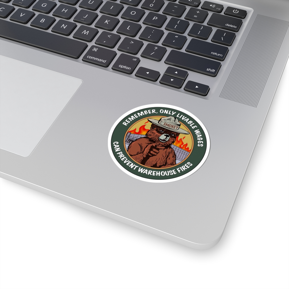 Only Livable Wages Prevent Warehouse Fires Sticker Set